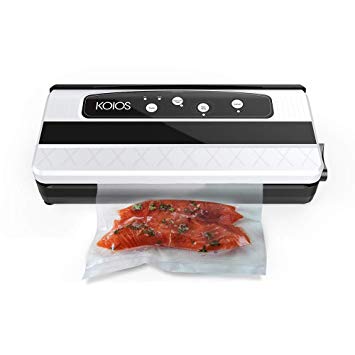 Food Saver,KOIOS Automatic Multi-use Vacuum Sealer Machine for Food Storage and Preservation, 3mm Sealer Width, Dry & Moist Food Mode, 10 Sealer Bags(FDA-Certified) and Vacuum Tube