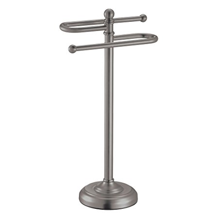 Gatco 1547 Counter Top S Style Towel Holder, Satin Nickel