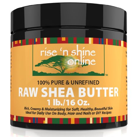 Raw Shea Butter (16 oz) with RECIPE EBOOK - Perfect for All Your DIY Home Recipes Like Soap Making, Lotion, Shampoo, Lip Balm and Hand Cream - Organic Unrefined Ivory Shea for Soft Skin and Hair