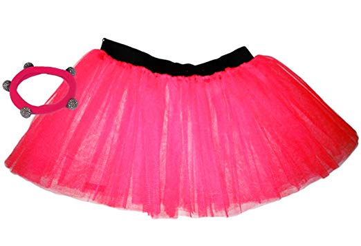 A-Express Womens Neon Hen Fancy Dress Party UV Flo Tutu Skirt