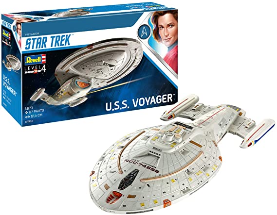 Revell RV04992 04992 4992 1:670 U.S.S. Voyager NCC-74656 Plastic Model Kit Star Trek Kathryn Janeway, Various, 1/670