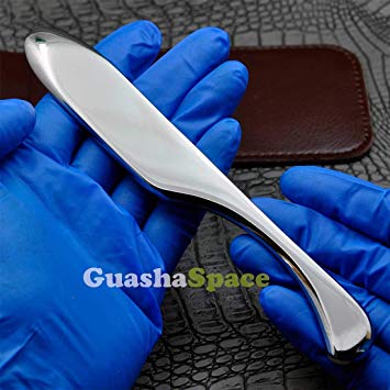 GuashaSpace Medical Grade Stainless Steel Soft Tissue Physical Therapy Chiropractic Sports Injuries Therapy Gua Sha Tool Guasha Scraping Tool (ST004V Type)
