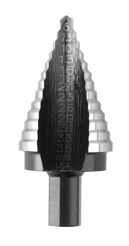 Irwin 11105ZR Unibit5M 5-Millimeter to 35 -Millimeter by 1/2-Inch Shank Step Drill Bit