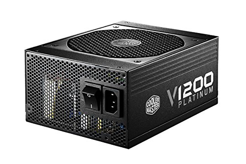 Cooler Master V1200 - Fully Modular 1200W 80 PLUS Platinum PSU with Silent Fanless Mode Operation (6th Generation Skylake Ready)