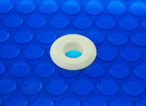 Sun2Solar Blue 24-Foot Round Solar Cover Heating Blanket | 8 Mil with 6-Pack of Grommets Bundle | For Above-Ground Round Swimming Pools