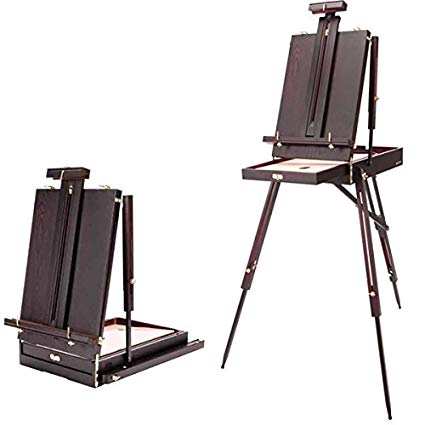 SoHo Urban Artist Lightweight Mahogany Wooden French Art Easel (Folds Down 21" x 14" x 6") 30% Lighter Than Other EASELS- Rich Mahogany Finish
