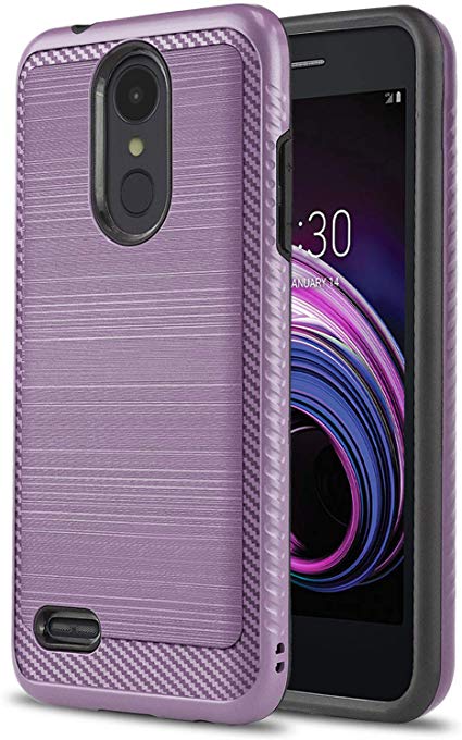 Phone Case for [LG Rebel 4 LTE (L212VL, L211BL)], [Modern Series][Purple] Shockproof Cover [Impact Resistant][Defender] for Rebel 4 LTE (Tracfone, Simple Mobile, Straight Talk, Total Wireless)