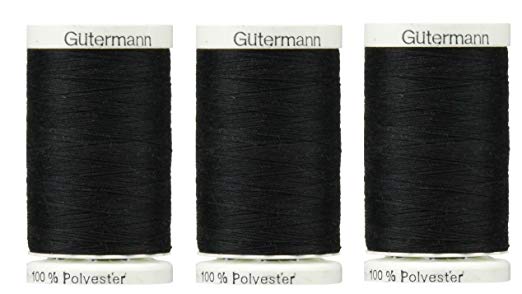 Sew-All, All PurposeThread 547 Yards-Black GUTERMANN Thread 3 pack (Black)