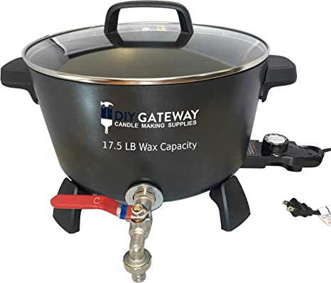 Wax Melter for Candle Making: Extra Large 17.5 LB Wax Capacity Electric Wax Melting Pot Machine with Quick-Pour Spout & Free Ebook