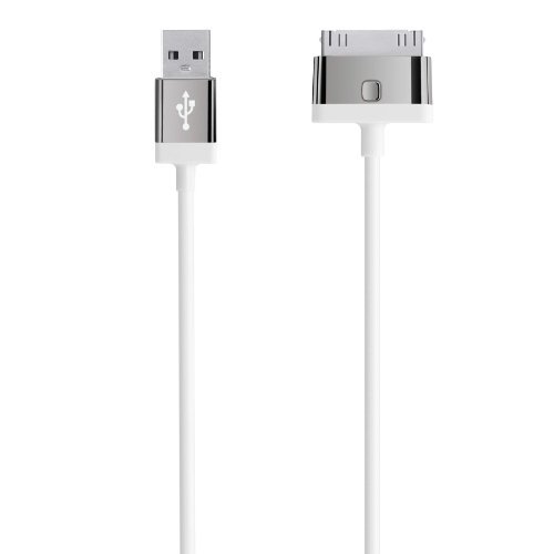 Belkin MixIt Colour Range 2 metres 30-Pin Charge and Sync Cable for iPhone 4/4S, iPad 2, 3 and 4 - White