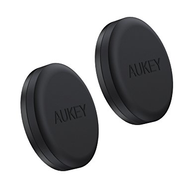 AUKEY Car Phone Holder Magnetic ( 2 Pack ) Dashboard Car Phone Mount for iPhone 7 Plus / 7 / 6 / 5 , Samsung Note 8 / S8 , Echo Dot , Android Phones and More