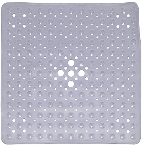 SlipX Solutions Deluxe Square Shower Mat - White