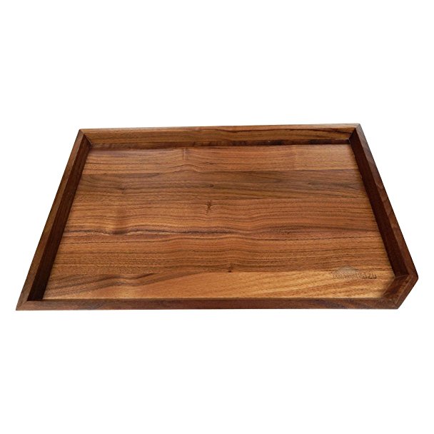 Belden Walnut Wood Serving Tray / Food Platter – 16 x 10 x 1 in – Small