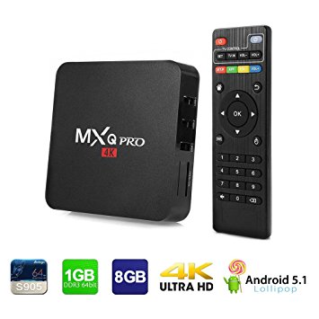 RBSCH MXQ Pro Android 5.1 TV BOX Amlogic S905 Quad Core 64bits 1gb RAM 8gb Flash APPS Pre installed Support Wifi 4K Google Streaming Media Players