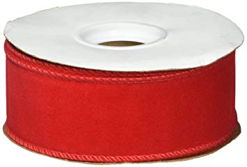 Embassy Red Velvet Christmas Ribbon 2 1/2" #40 25 Yards