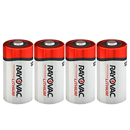 4 pcs Rayovac RL123A Lithium CR123A 3V Photo Lithium Batteries Bulk - New!