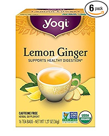 Yogi Tea, Lemon Ginger, 16 Count (Pack of 6), Packaging May Vary