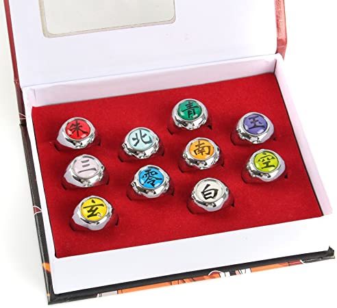 Naruto Akatsuki full rings set :Cosplay accessories