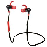 iKross Portable Outdoor Sports Bluetooth 40 Wireless Stereo String HeadphonesHeadset with Microphone - BlackRed for Apple iPhone 6  6 Plus 6P 5S  5C  5 Samsung Galaxy Alpha  Note 4  S5 Motorola HTC Nokia Sony LG G3 Smartphone and more