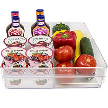 Sorbus Fridge Bins and Freezer Organizer Refrigerator Bins Stackable Storage Containers BPA-Free Drawer Organizers for Refrigerator Freezer and Pantry Storage