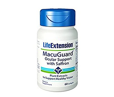 Life Extension MacuGuard Ocular Support with Saffron 60 softgels