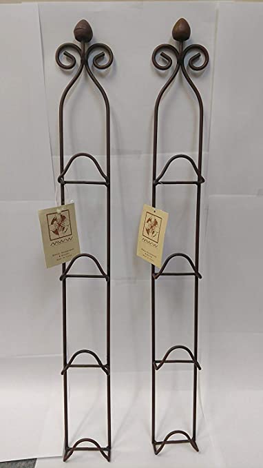 Manual Woodworkers and Weavers Metal Vertical Plate Racks, Mini, Rust Colored, Set of 2