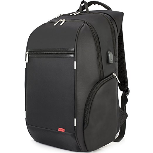 Laptop Backpack Notebook Backpack,Fits up to 17.3 inch Laptop Multi-Compartments Water Resistant Travel Racksack Business Computer Bag with USB Charging Port for College Students Businessman Men