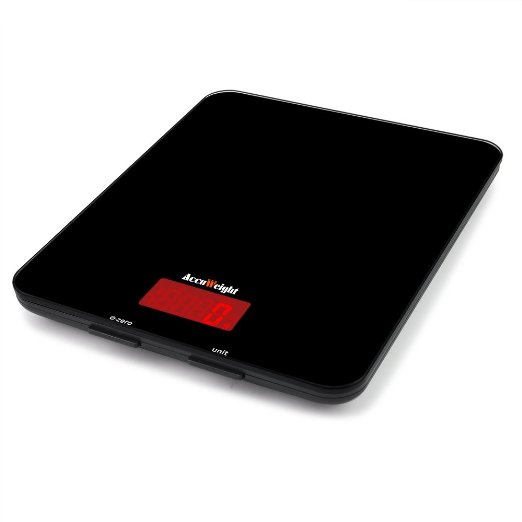 Accuweight Glass Platform Digital Kitchen Food Scales Electronic Home Scales AW-KS001BB Weight Max 5000g 11lbs