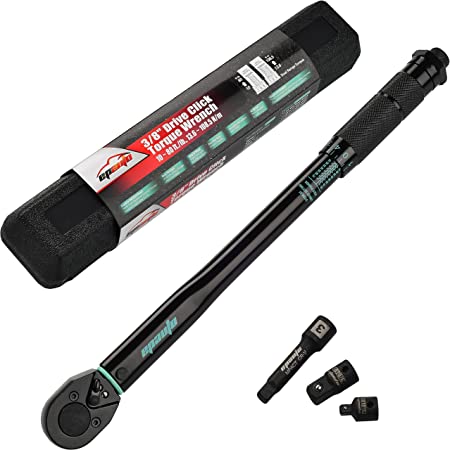 EPAuto 3/8-Inch Drive Click Torque Wrench (10-80 ft.-lb. / 13.6-108.5 Nm), Black