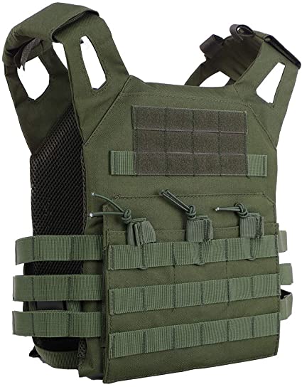 BYHai Tactical CS Field Vest Breathable Combat Training Vest Nylon Adjustable for Unisex Adults