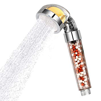 High Pressure Shower Head Filter Wand With Replacement Hose and Holder,The Citrus Smell Vitamin C Ionic Filter Powerful Handheld Shower Reduces Stress, Improves Mood and Sleep Quality