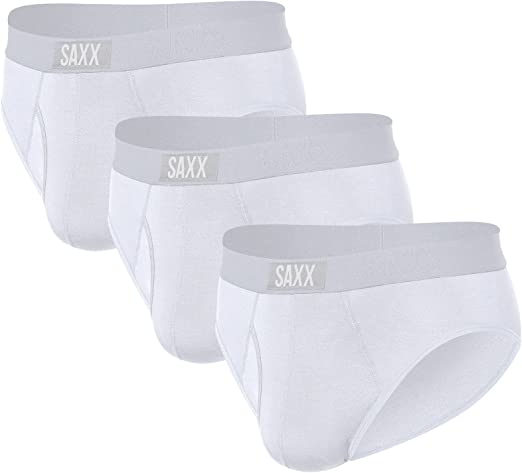 Saxx Men's Underwear - Ultra Super Soft Briefs with Built-in Pouch Support – Pack of 3, Underwear for Men