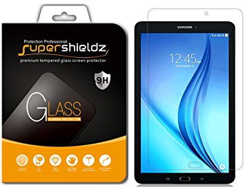 Samsung Galaxy Tab E 8.0 inch Tempered Glass Screen Protector, Supershieldz Ballistics Glass 0.3mm 9H Hardness Anti-Scratch, Anti-Fingerprint, Bubble Free -Crystal Clear [