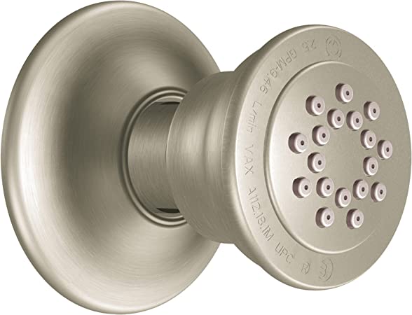 Moen Vertical Brushed Nickel Shower Body Spray Compatible with Moen M-PACT Shower Valve System, Valve Required, A501BN