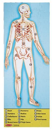 Melissa & Doug Human Anatomy 2-Sided Jumbo Jigsaw Floor Puzzle (100 pcs, over 4 feet tall)