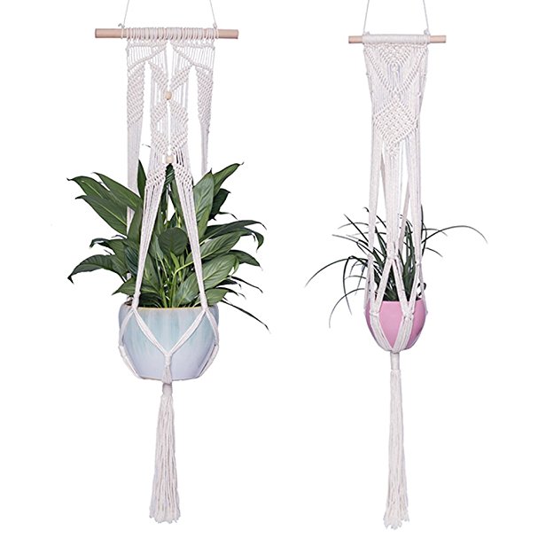 YXMYH Macrame Plant Hanger Hanging Planter Wall Art vintage-inspired 41Inch,Set of 2