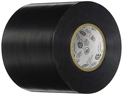 JVCC EL7566-AW Synthetic Rubber Electrical Tape, 3 in. x 66 ft. (72mm x 20m), Black