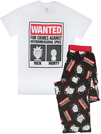 RICK AND MORTY Wanted Lounge Pants and T-Shirt