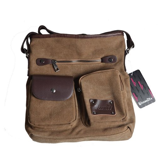 Zebella Canvas Multipurpose Shoulder Messenger Ipad Bag Casual Weekender Satchel