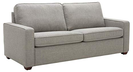 Rivet Andrews Contemporary Sofa with Removable Cushions, 82"W, Light Grey