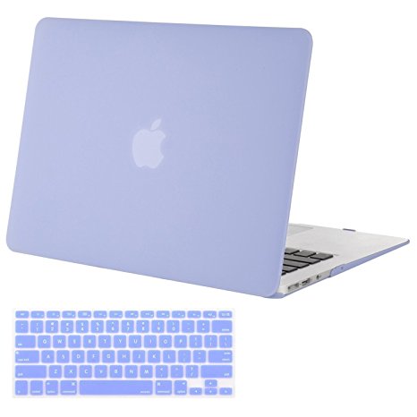 Mosiso Plastic Hard Case with Keyboard Cover for MacBook Air 13 Inch(Models: A1369 and A1466), Serenity Blue