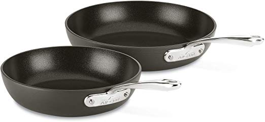 All-Clad H9112S64 Essentials Nonstick Fry pan set, 2-Piece, Grey