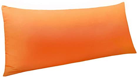 NTBAY Body Pillow Cover, Pillowcases, 100% Brushed Microfiber, Soft and Cozy, Envelope Closure, for Adults Pregnant Women, 20" x 54", Orange