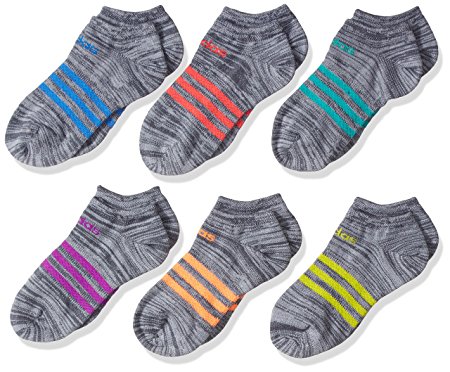 adidas Girls Superlite No Show Socks (6-Pack)