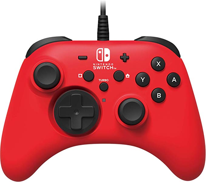 Nintendo Switch HORIPAD Wired Controller (Red) by HORI - Licensed by Nintendo