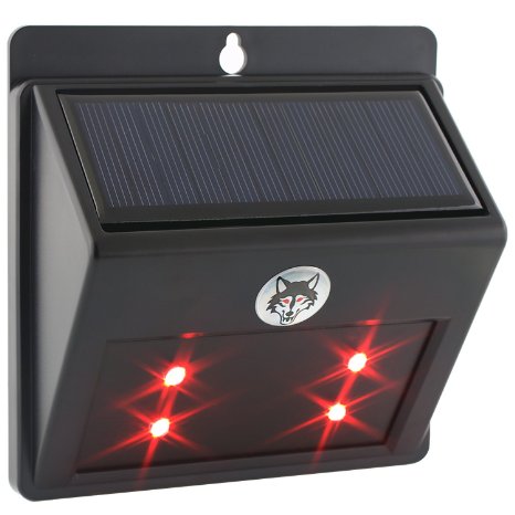 Albrillo Courtyard Solar Powered Predator Deterrent LED Light Outdoor Sensor Lamp