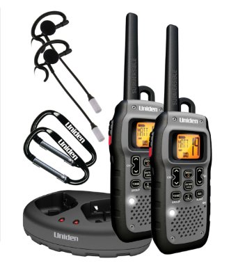 Uniden Submersible 50 Mile FRS/GMRS Two-Way Radios with Charging Kit - Dark Grey (GMR5089-2CKHS)