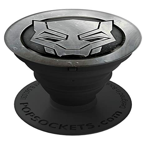 PopSockets: Collapsible Grip & Stand for Phones and Tablets - Marvel - Black Panther Monochrome