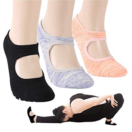 Yoga Socks, Gmall Women's Yoga Ballet Pilates Barre Dance Non Slip Skid Grip Pilates Cotton Low Cut Socks