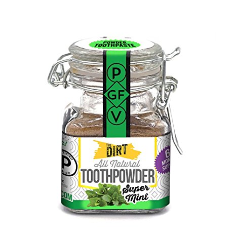The Dirt All Natural Tooth Powder For Teeth Whitening Super Mint 51g